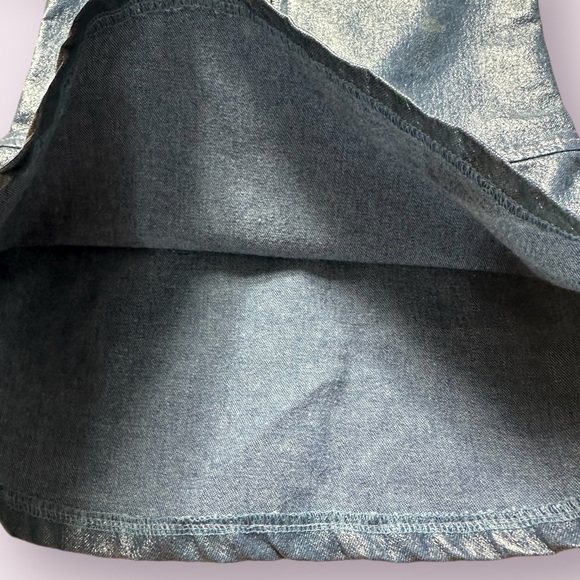 Vintage Toddler Girl Sparkle Brand Half Zip Faux Leather Metallic Tank Size 4 - Picture 5 of 13